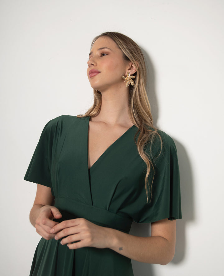 Vestido Largo de Fiesta Noa Verde Oscuro