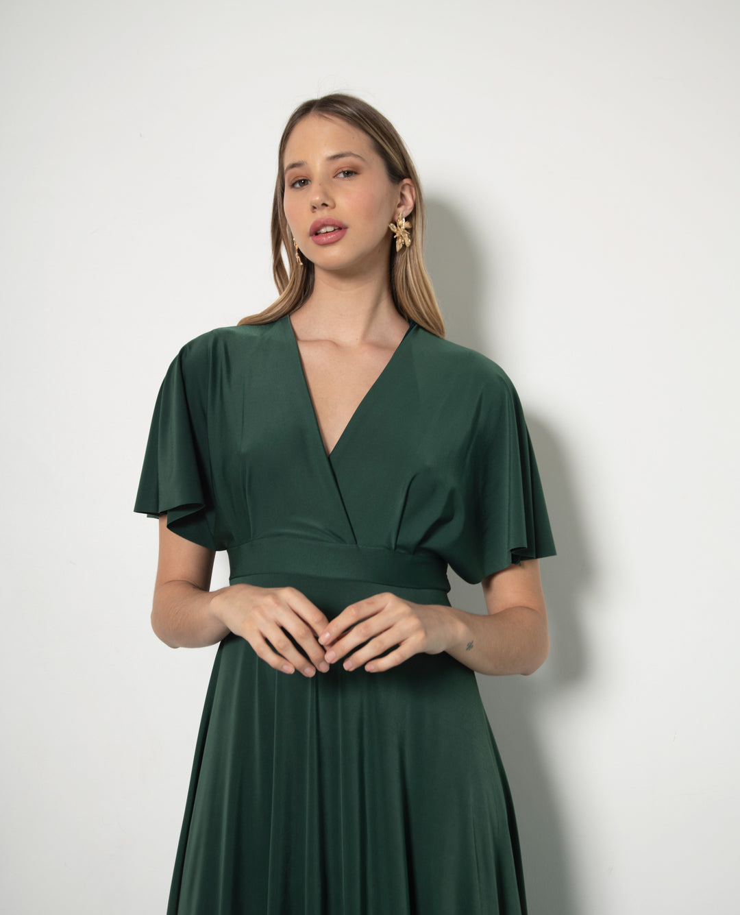 Vestido Largo de Fiesta Noa Verde Oscuro